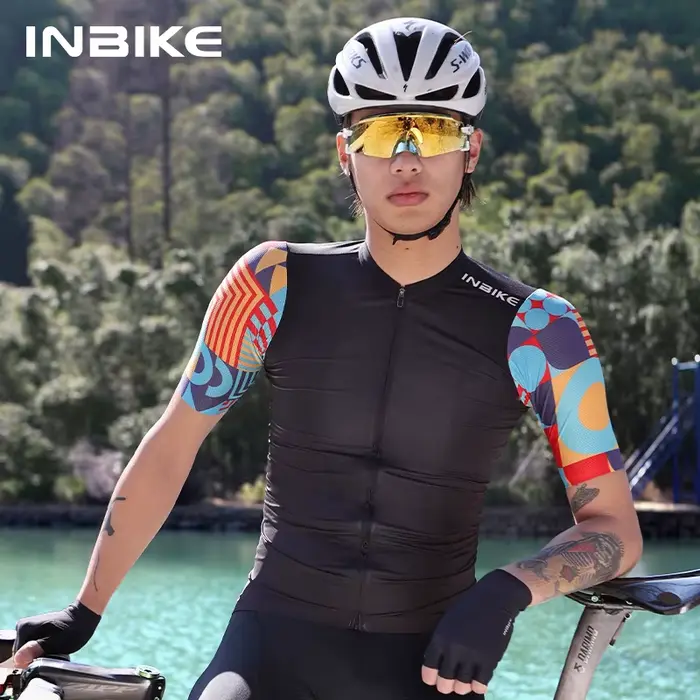 INBIKE – maillot de cyclisme d'été pour hommes, manches courtes, séchage rapide, chemises de vélo av