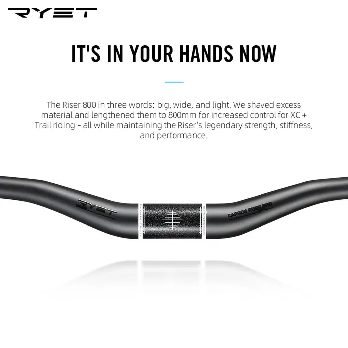 RYET AM – guidon plat en carbone pour vtt