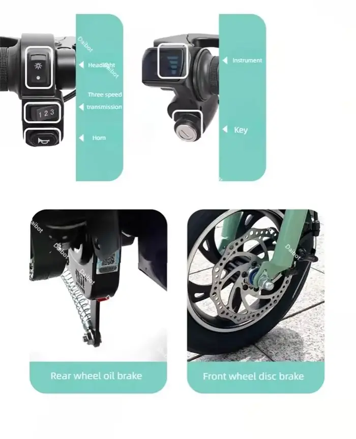 Tricycle électrique pliable pour adultes