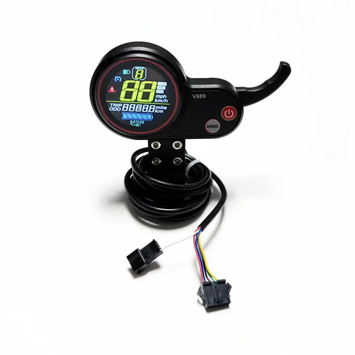 Écran LCD pour vélo électrique avec accélérateur rotatif