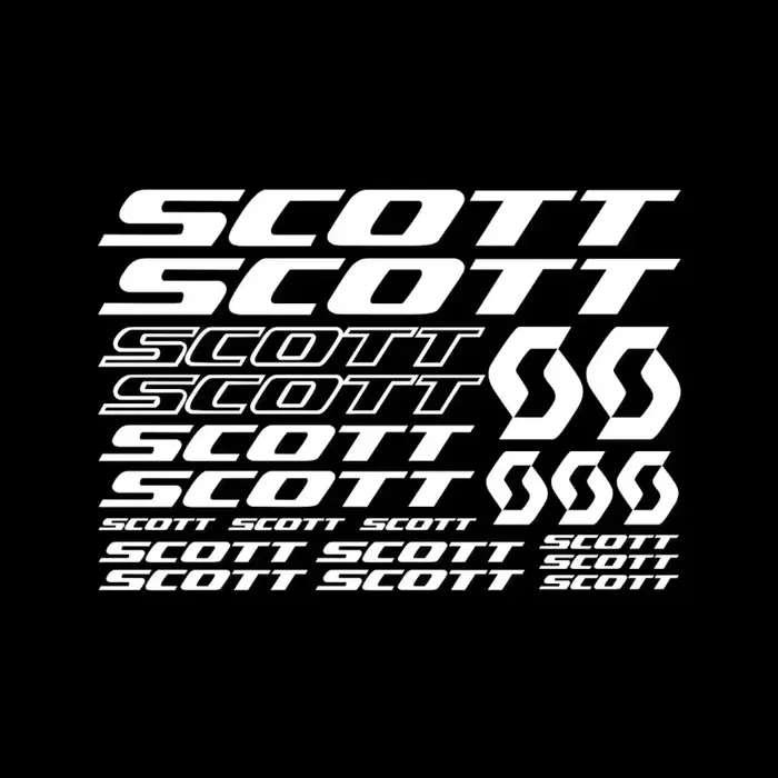 Ensemble de 21 autocollants pour cadre de vélo de style Scott, autocollants en vinyle imperméables p