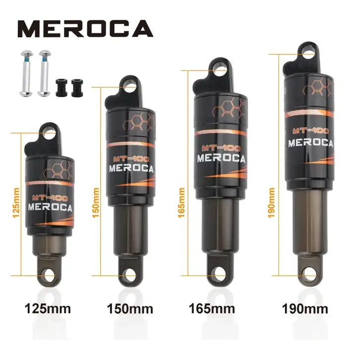 Amortisseur arrière de vélo MEROCA 125/150/165/190 mm, amortisseur à ressort à huile pour VTT