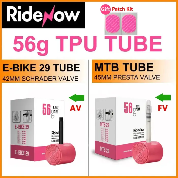 Chambre à air ultralégère RideNow en TPU pour VTT 29 pouces