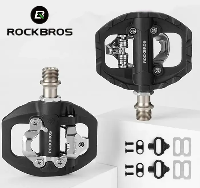 ROCKBROS pédale de verrouillage de vélo 2 en 1 serrure antidérapante pédale en Nylon pédales de vélo