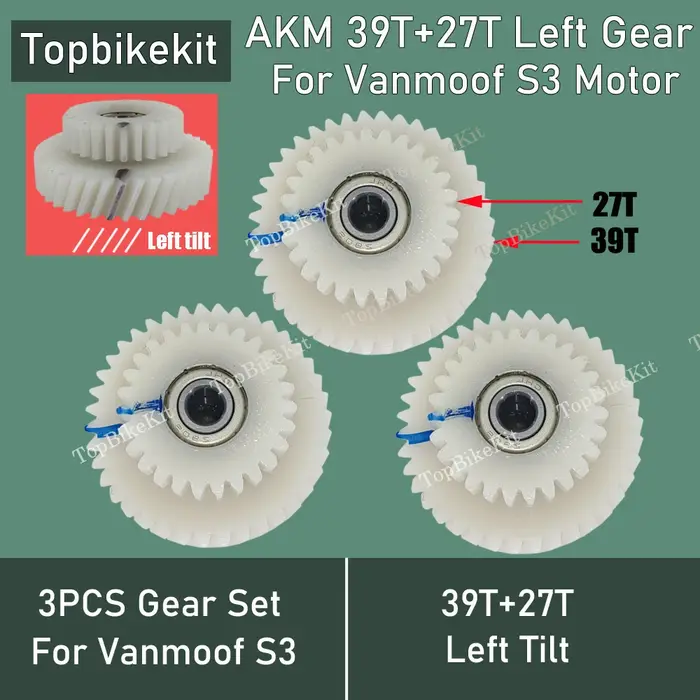 Ebike 3 pièces AKM ensemble d'engrenages 39T 27T inclinaison gauche pour Vanmoof S3 moteur remplacement