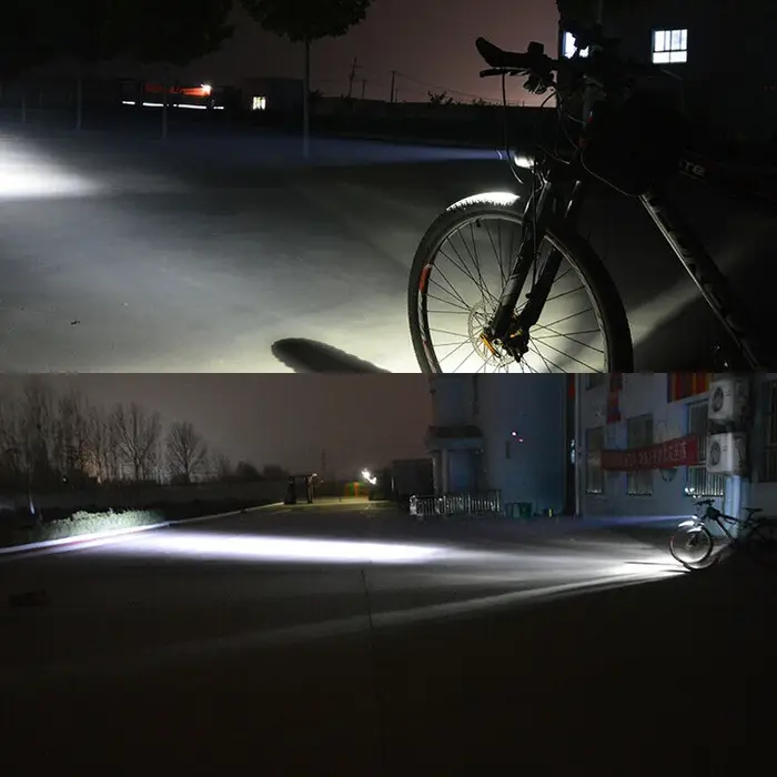 Lampe frontale avant de vélo pour Dynamo de moyeu avec câble de feu arrière