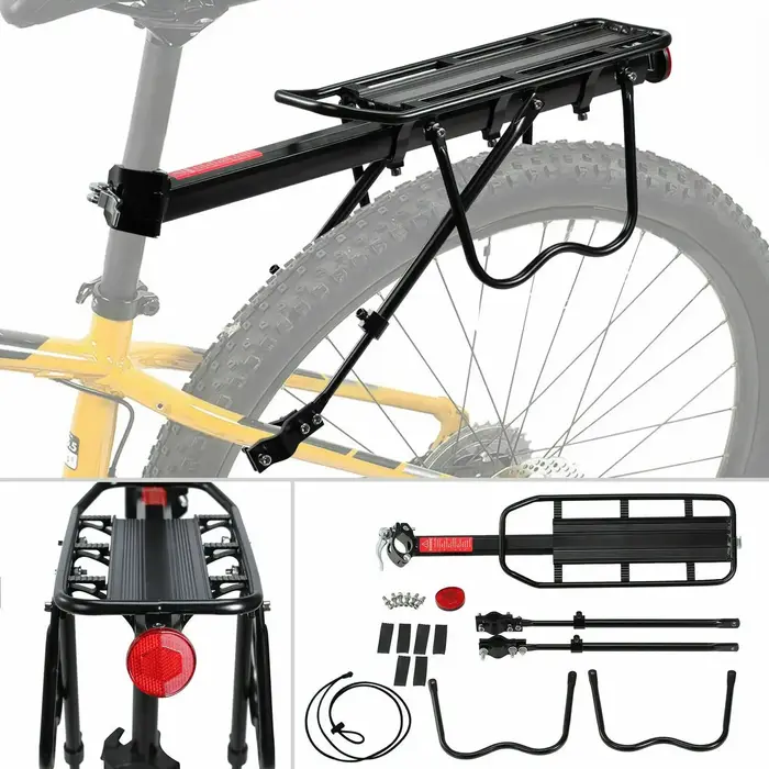 Porte-bagages arrière en alliage pour vélo de route et VTT, support de chargement pour vélo, étagère