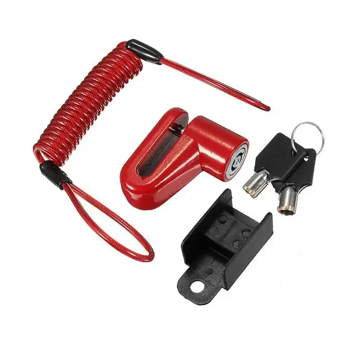 Verrou de frein à disque pour scooter avec câble de rappel enroulé, verrou de sécurité antivol pour