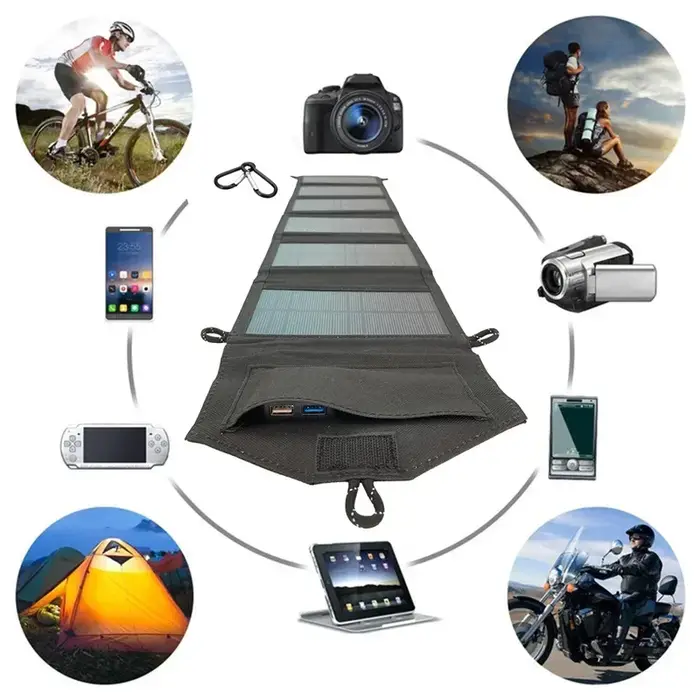 Panneau solaire pliable 6 fois 800W 20 w/h panneaux solaires portables chargeur rapide USB 5V DC
