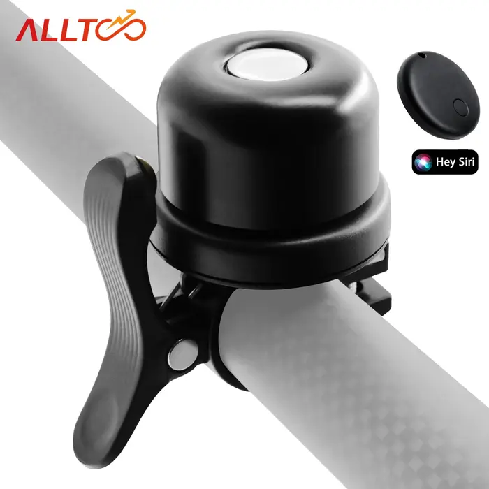 ALLTOO – cloche de vélo avec localisateur, pour Apple AirTag, traceur GPS antivol, accessoires étanches pour poignée de vélo de 22mm