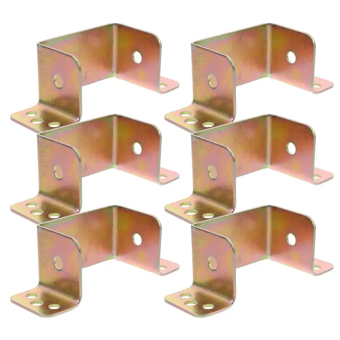Support de rail en fer en forme de U, 50 mm de largeur, épaissi, pour cadre de lit robuste, plaque de lit, boucle, pièces de meubles, 6 pièces