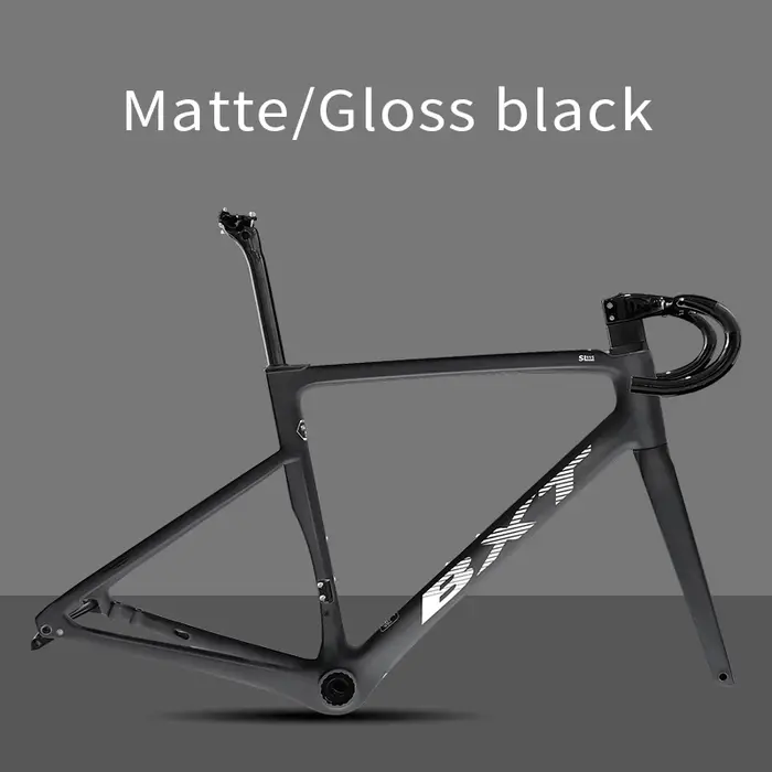 Cadre de vélo de route en carbone ultraléger BXT, cadre de route de 140mm avec frein à disque plat,