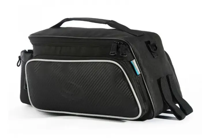 ROSWHEEL-Sac de vélo en fibre de carbone et cuir, siège arrière T1, 10L