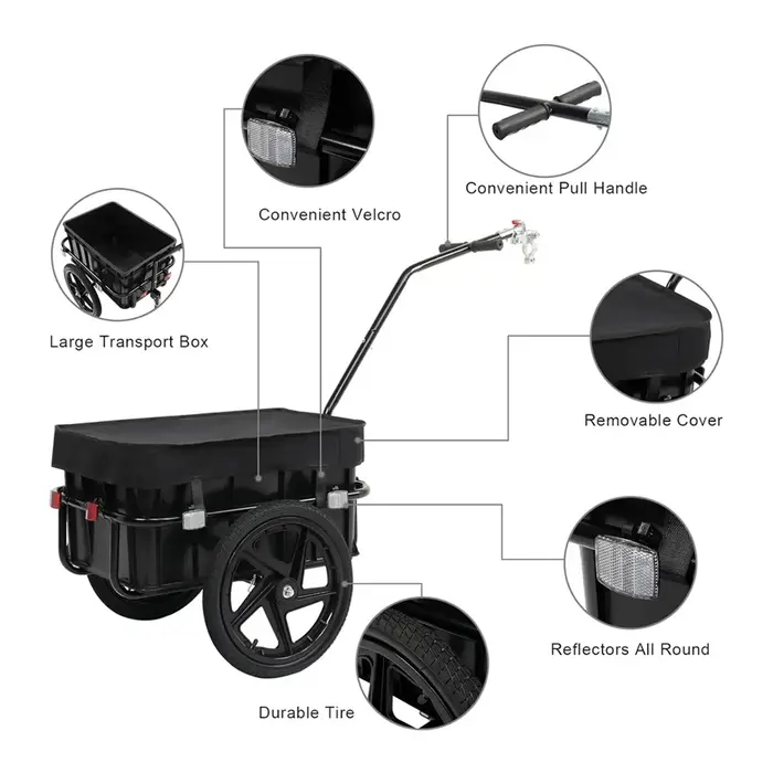 ALWAYSME-Remorque pour vélo, remorque cargo
