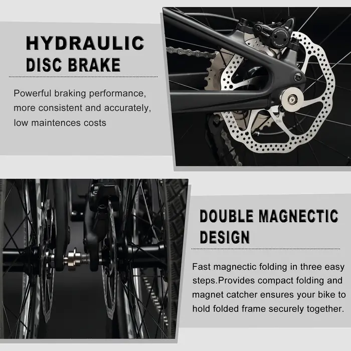 Vélo pliant en Fiber de carbone 20 pouces pliable avec freins à disque ultralégers Shimano 9s