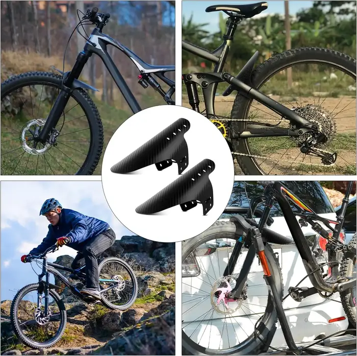 2 garde-boue de vélo en fibre de carbone