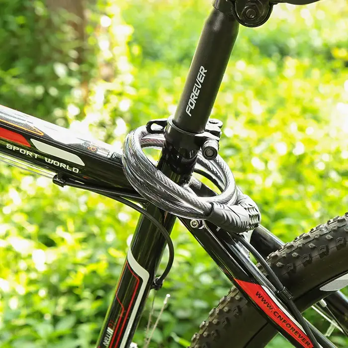 Serrure à chaîne antivol pour vélo à 4 chiffres, Mini Cycle pliable, serrure de sécurité en acier po