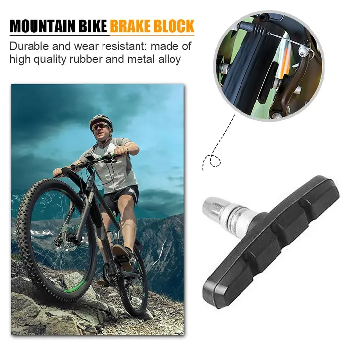 Plaquettes de frein en caoutchouc pour vélo de montagne VTT
