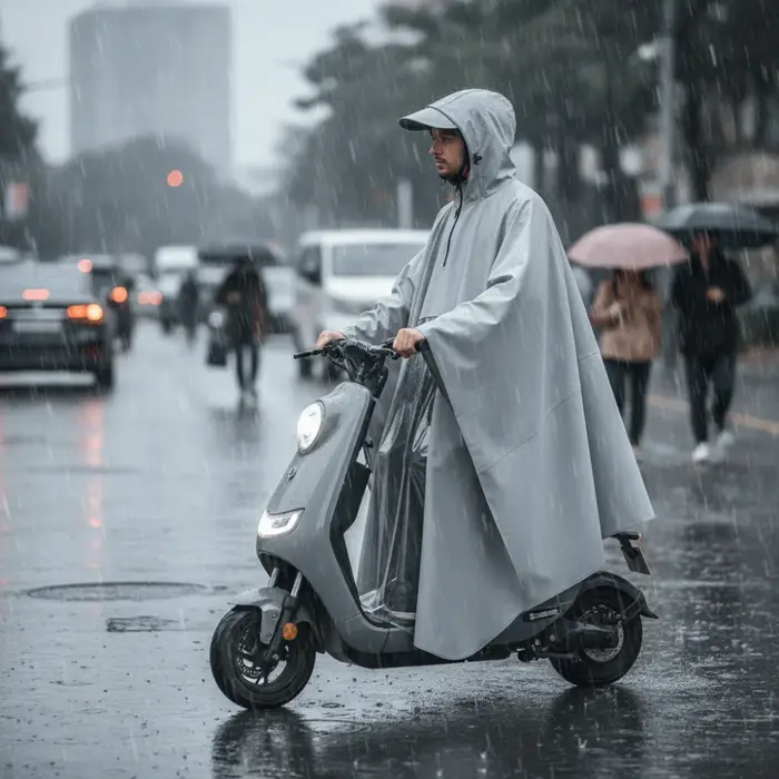 Manteau imperméable épais pour Scooter électrique, imperméable pour une personne, col haut, coupe-vent, léger, de luxe, pour tout le corps