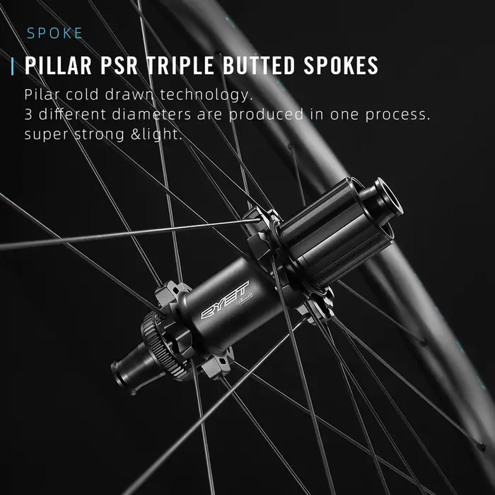 RYET route roues en carbone 50mm jantes de vélo sinusoïdales 22mm Tubeless pneu frein à disque 36T moyeu à cliquet