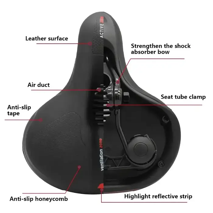 Siège de vélo siège de vélo de montagne selle rembourrée douce ultra-doux coussin de fesses confortable épaissi coussin de siège imperméable univers