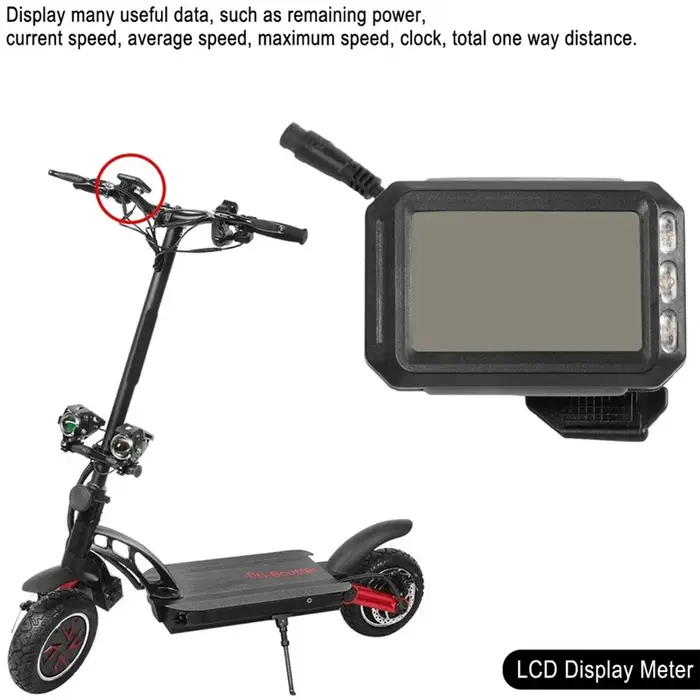 Afficheur LCD pour trottinette électrique 36V-60V