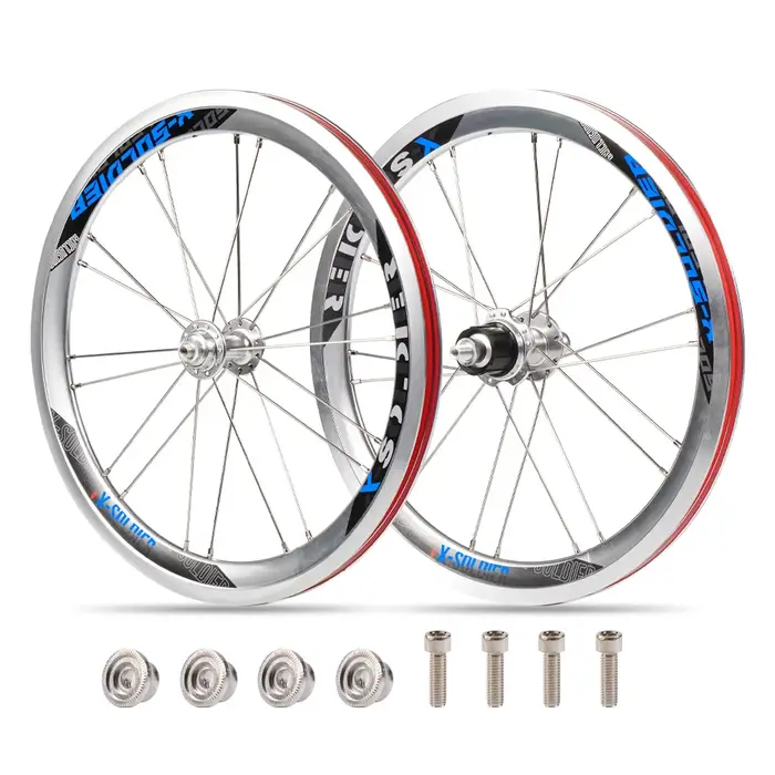 Paire de roues de vélo CNC pour roues de frein Brompton Bike V