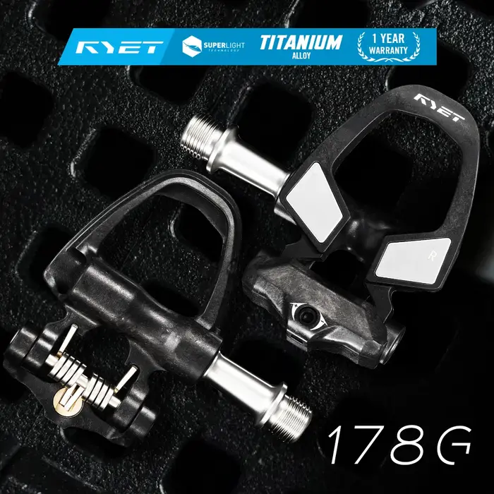 Pédales à clipser pour vélo de route en carbone RYET 178g