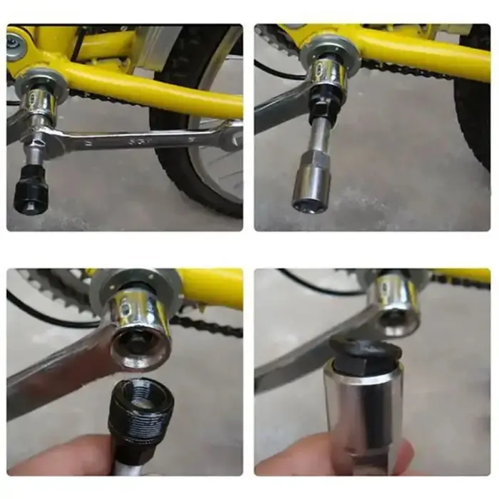 Outil de réparation pour pédalier de vélo - Extracteur de mouvement central et clé de démontage de manivelle pour l'entretien des vélos