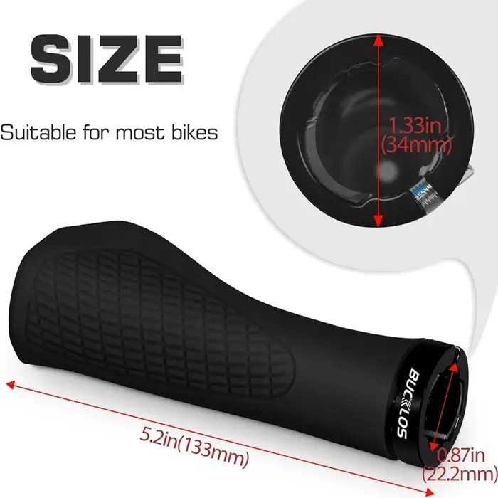 BUCKLOS poignées de guidon de vélo de montagne ergonomiques confortables