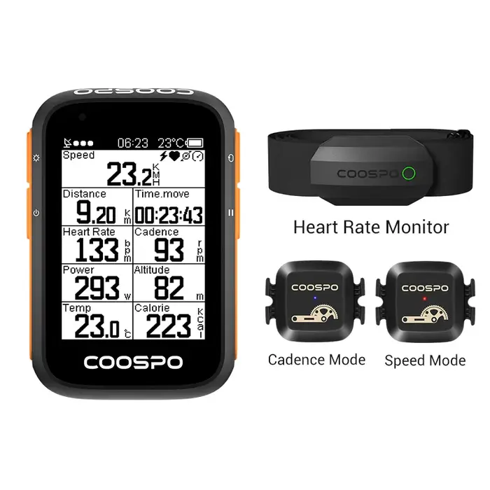 COOSPO BC200 Ordinateur de vélo sans fil GPS Compteur de vitesse