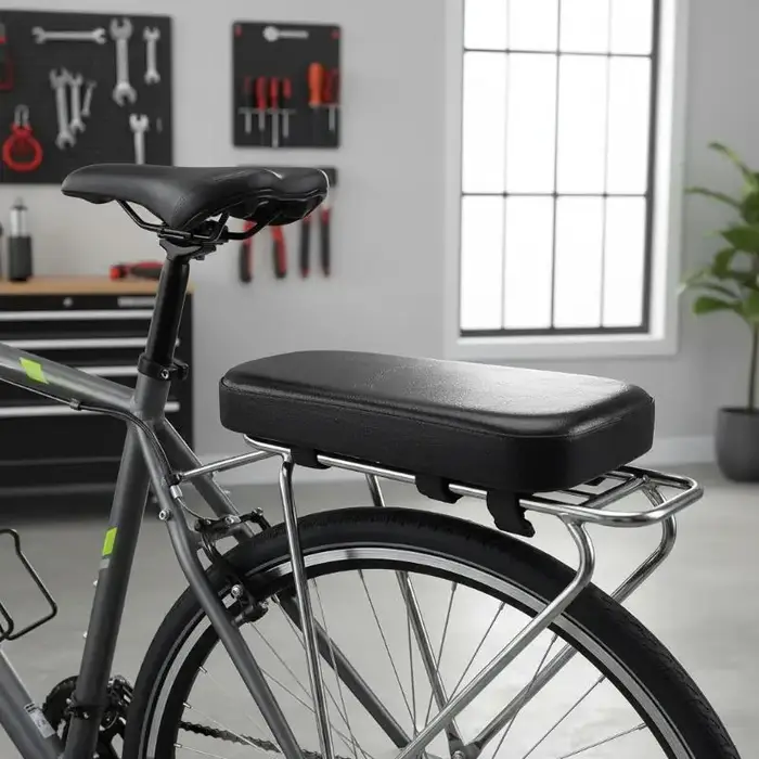 Siège arrière de vélo en cuir PU
