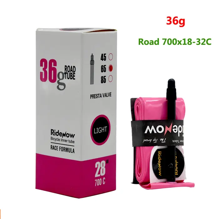 RideNow-Chambre à air de vélo en TPU 700C, 700x18, 23, 25, 28, 32, 35, 37, 40, 47C, Vélo de route, V