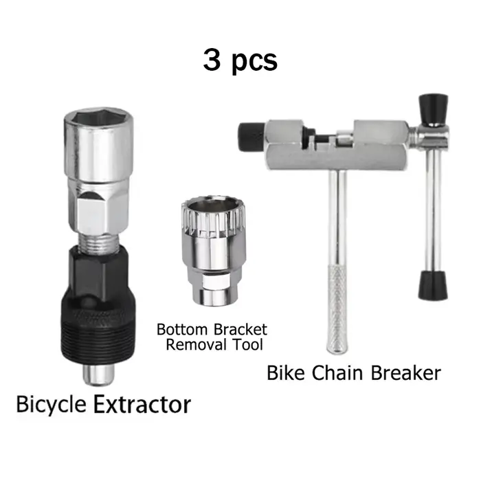 Kit d'outils de réparation de vélo, outil de démontage de manivelle de vélo, outil de retrait du support inférieur, outil de démontage de roue libre, accessoires de réparation de cyclisme