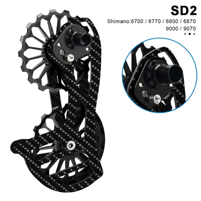 Poulie de dérailleur arrière de vélo en fibre de carbone céramique 13T 17T pour Shimano R5800 R6800