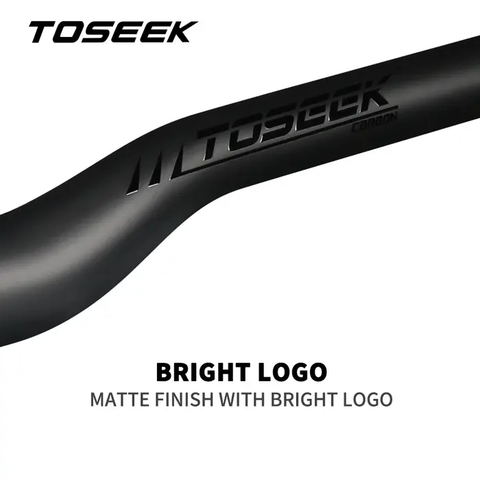 TOSEtransmith-Guidon de vélo entièrement en carbone, guidon horizontal de vélo pliant, noir mat, gui