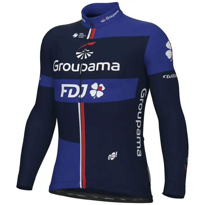 Nouveau FDJ équipe à manches longues Maillot de cyclisme hommes Protection course vélo chemise