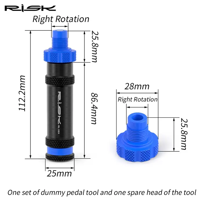 RISK – outil de réparation de pédale factice filetée pour vélo