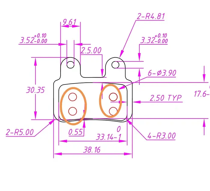 Plaquettes de frein hydrauliques pour vélos électriques