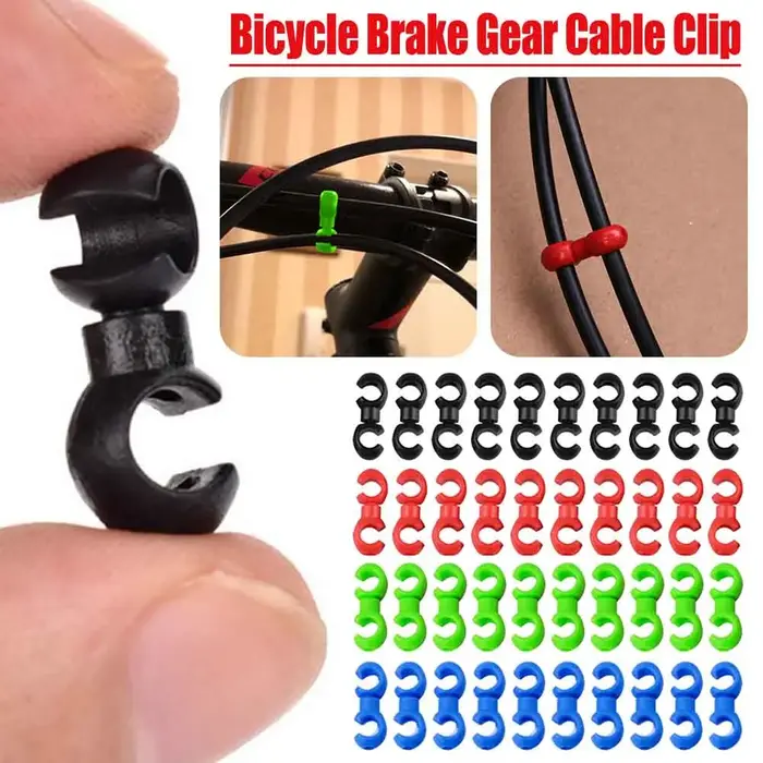 10 pièces/ensemble Clips de ligne transversale de vélo câble d'engrenage de frein