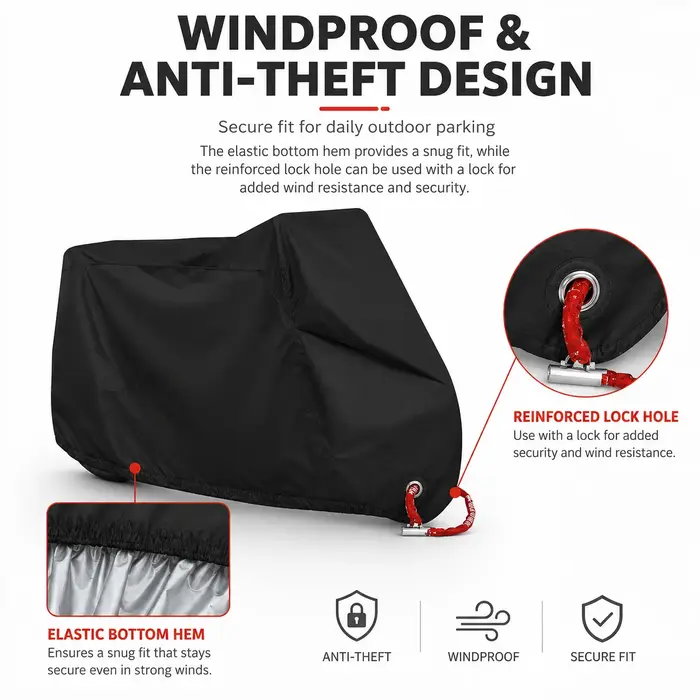 Housse de protection imperméable pour moto