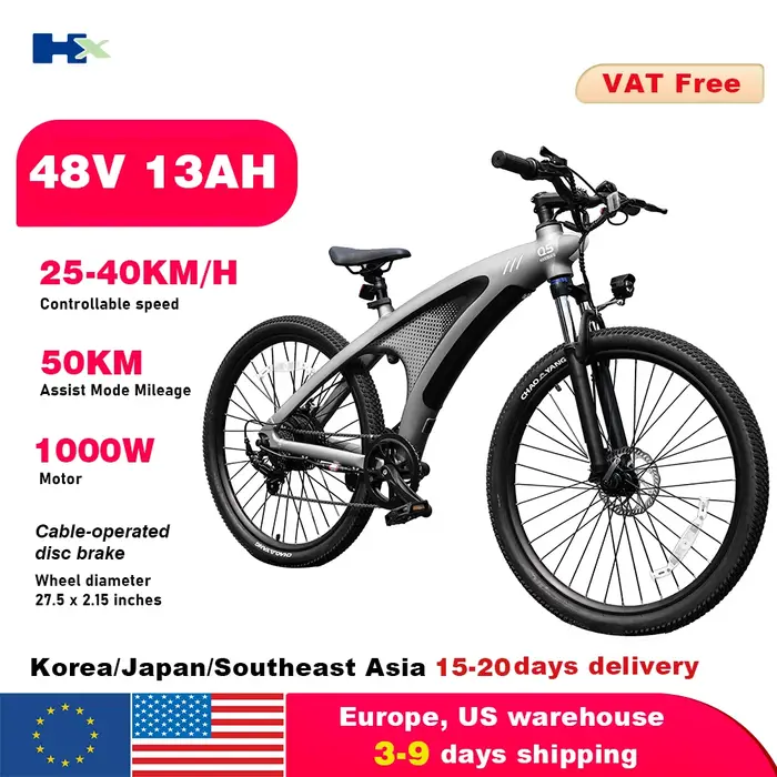 HX Q5 E vélo 2000W adultes vélo électrique 2000W 48V 20AH 27.5 pouces vélo électrique ville E vélos 