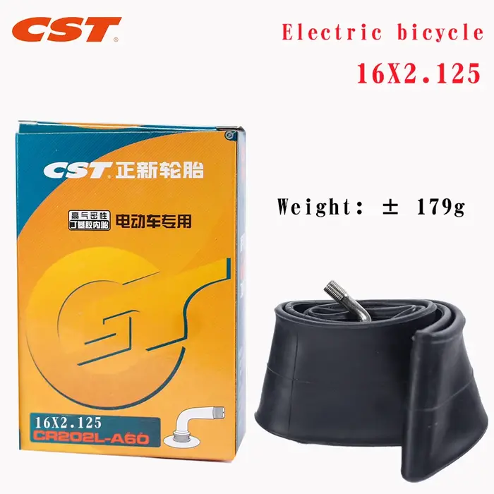 Pneus de vélo électrique CST 12 14 16 18 20" 1.75/2.5/2.7/2.125/3.0 avec valve coudée