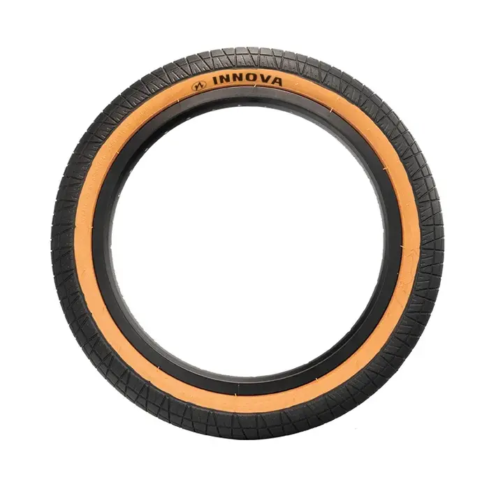 Pneu de vélo pour enfant 16 pouces INNOVA anti-dérrapant pour vélo pliant BMX et VTT en rouge blanc ou jaune