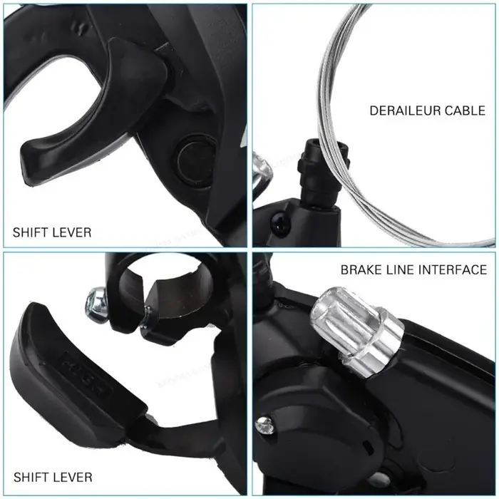 Manettes de vitesse et leviers de frein de vélo 3 x 7/8 21/24 vitesses avec indicateur