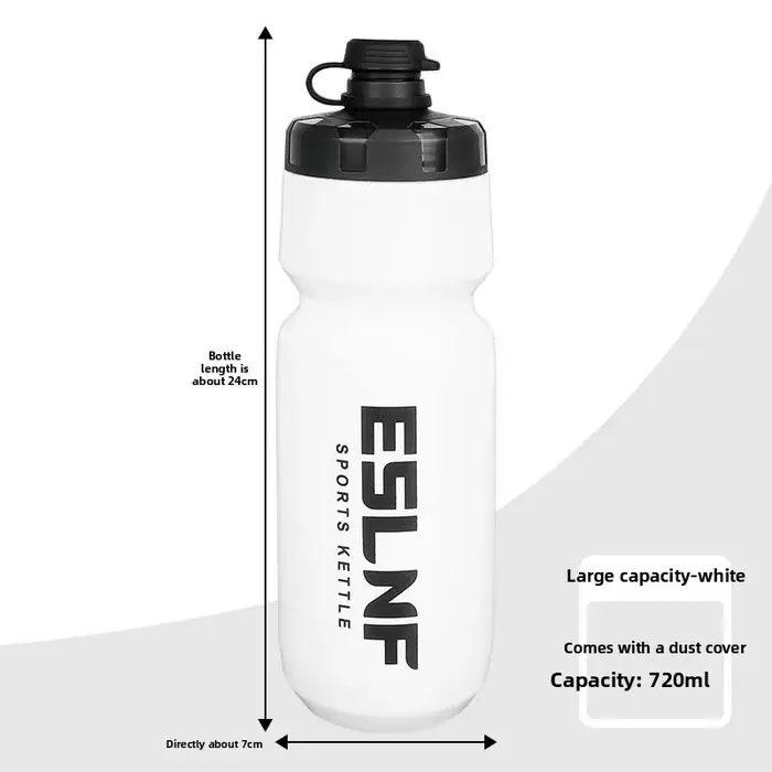 Bouteille d'eau potable Portable de 720ML, bouteille de vélo de route à presser pour vtt, bouteille 