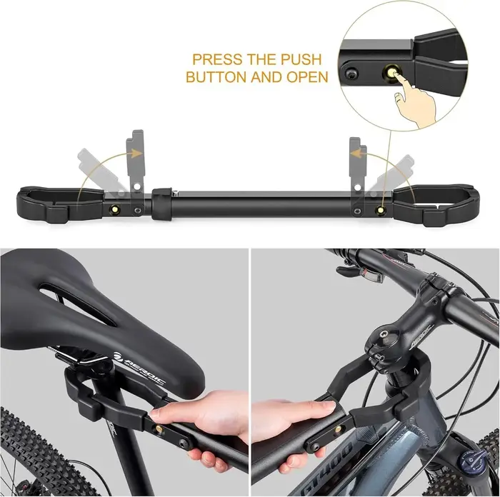 Support de vélo barre transversale réglable adaptateur de Tube supérieur