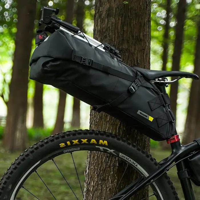 Rhinowalk sac de selle de vélo étanche grande capacité sac de selle de vélo sac arrière pliable de c