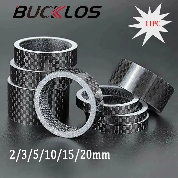 BUCKKubBike-Rondelle de casque en fibre de carbone, entretoise de tige flexible, tige de vélo de rou
