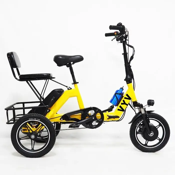 Tricycle électrique pliant de 14 pouces pour vélo